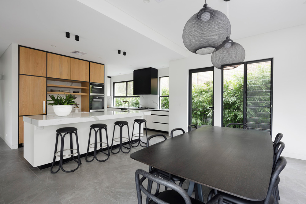 Modern kitchen and dining