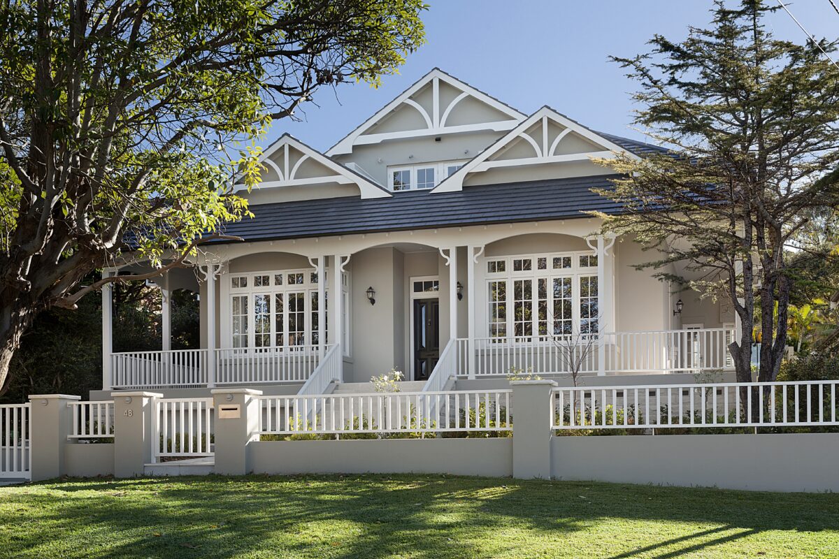 Contemporary Hamptons-style custom facade