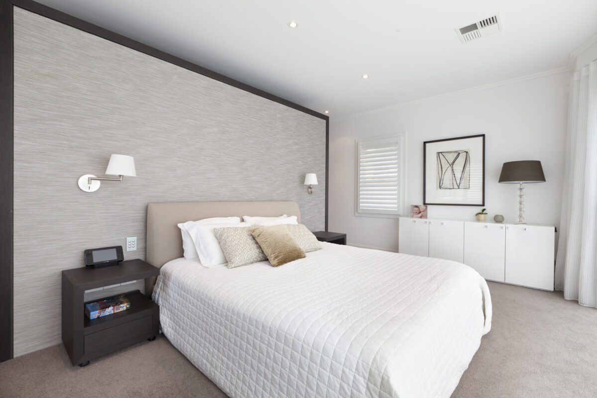 Hunters Hill Modern Traditional: Bedroom in soothing neutrals